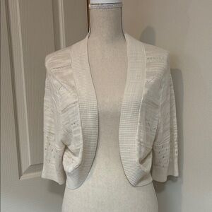 Torrid Cream Open-Front Sweater